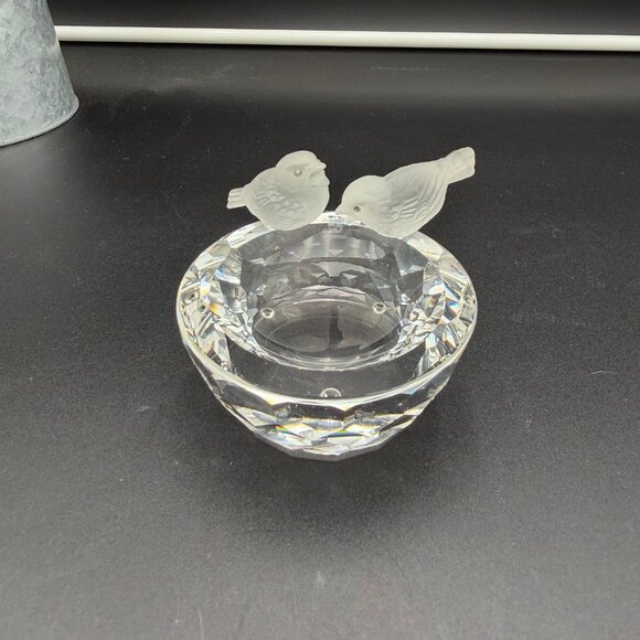 Swarovski Crystal Bird Bath Figurine - Picture 2 of 6
